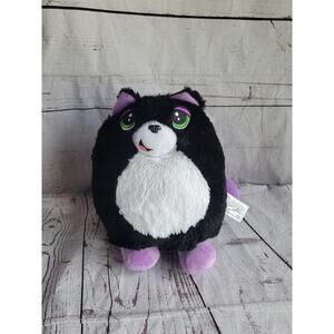 Misfittens Get Meowt Black White Purple Kitten Cat Jinx 9in Plush Stuffed Animal